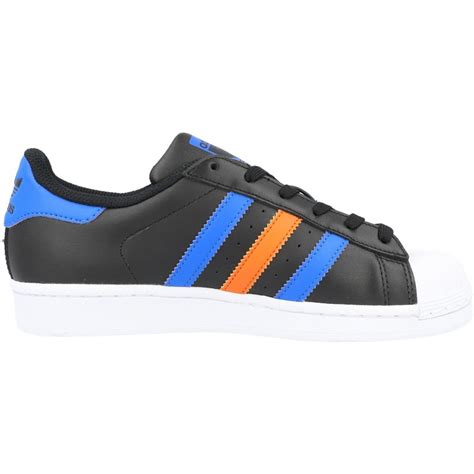 adidas superstar blauw leer